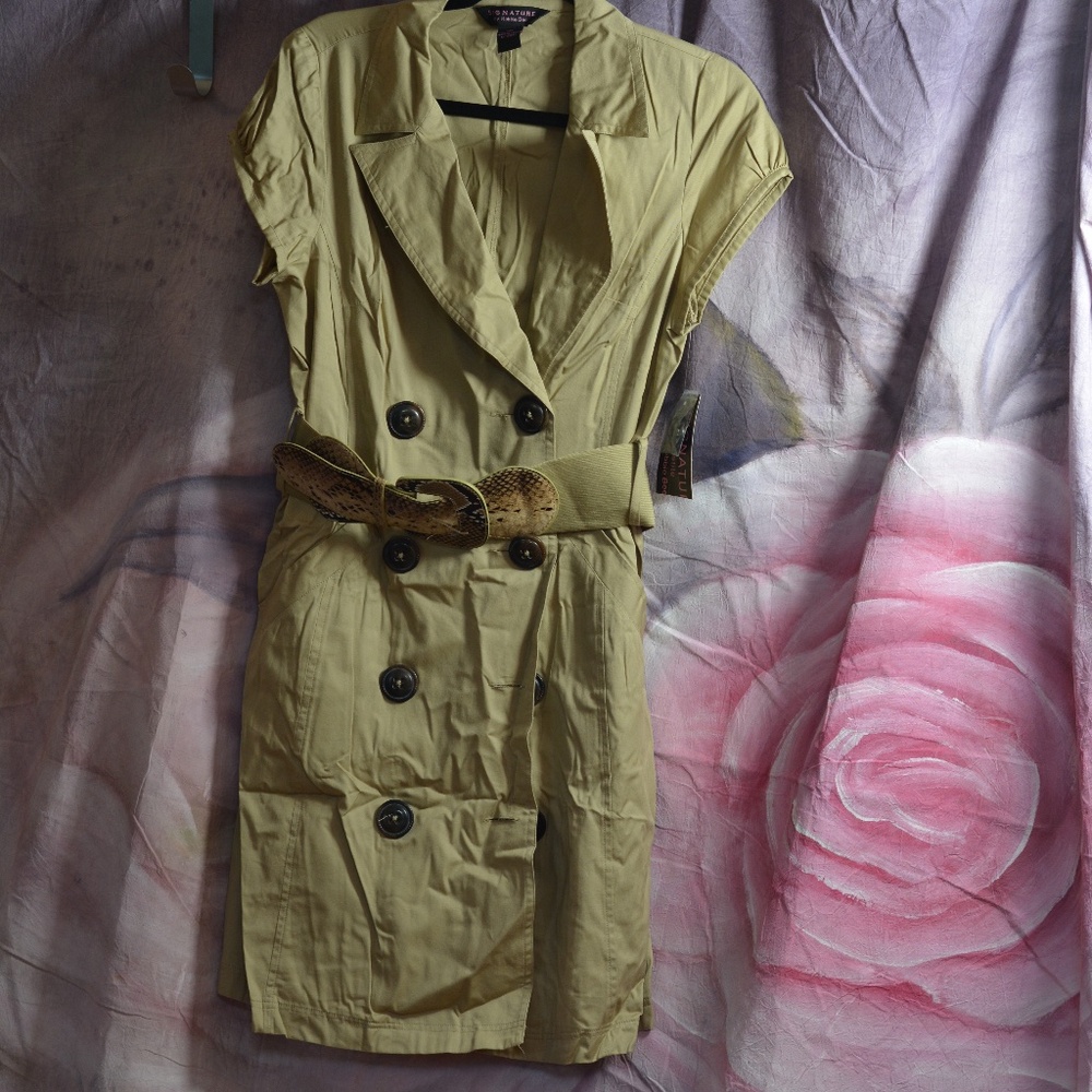 100% Cotton Double Breasted Dress SZ 12P NWT